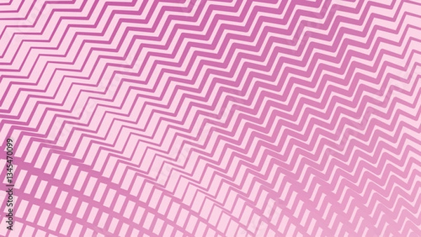 Fototapeta Bright fuchia pink with zig zag pattern abstract for wallpaper or backdrop