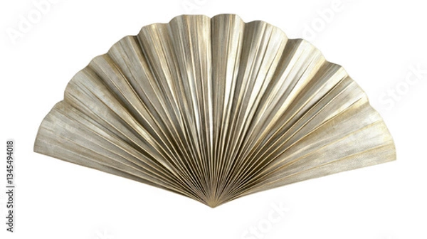 Fototapeta Dried palm leaf in transparent background forming a beautiful decorative fan