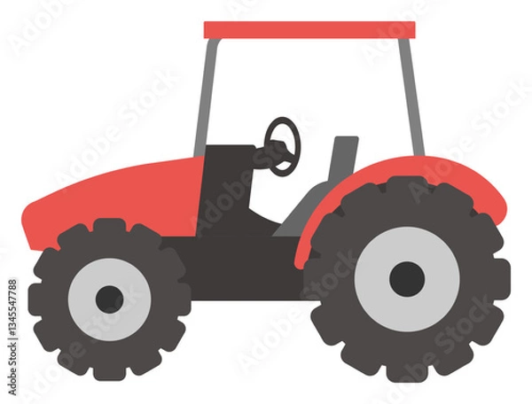 Obraz 赤い色のトラクター