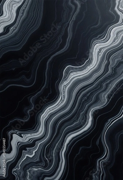 Obraz Monochrome Fluid Marble Pattern