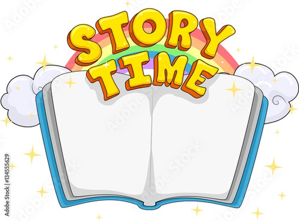 Obraz Book Story Time Lettering