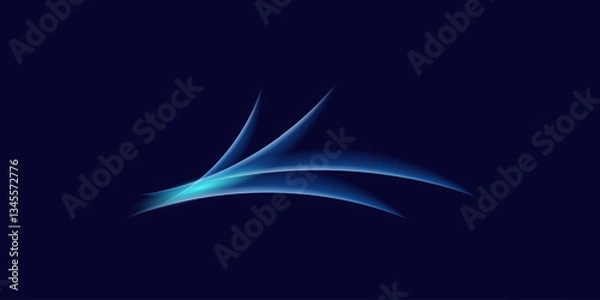 Fototapeta Soft motion background Illustration of light rays lines with blue light speed motion background