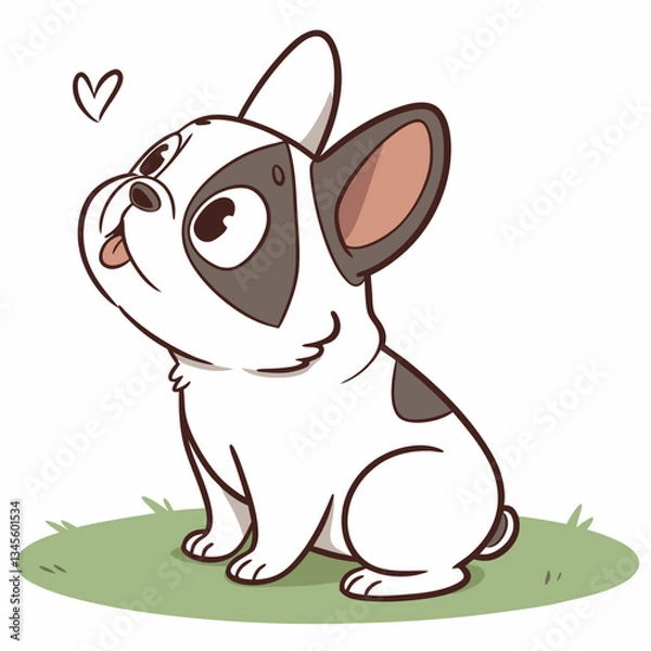 Fototapeta French Bulldog Vector Illustration