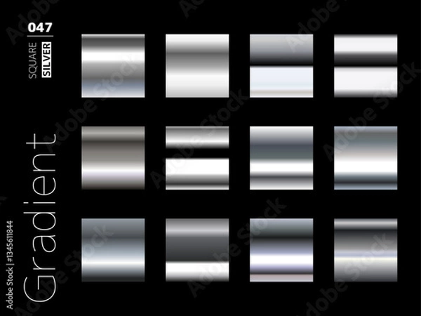 Fototapeta グラデーションの四角形スタイルのセット 047