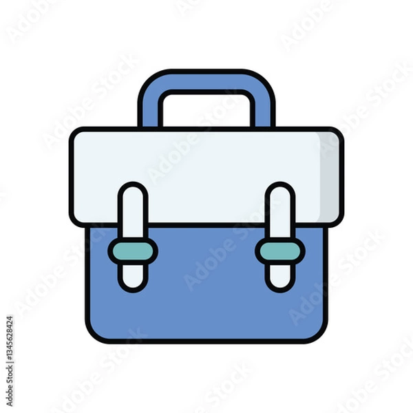 Obraz Briefcase  icon isolated on a white background. Vector illustration.