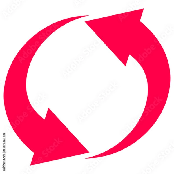 Fototapeta Isolated red circle arrow icon