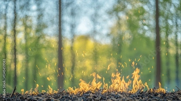 Obraz Forest fire embers