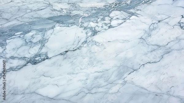 Fototapeta White Marble Texture with Gray Veining and Speckles