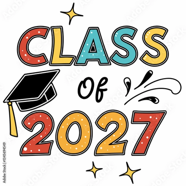 Fototapeta High-Quality Neon Effect Class of 2027