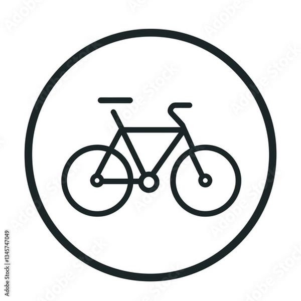 Obraz Bicycle icon in circle