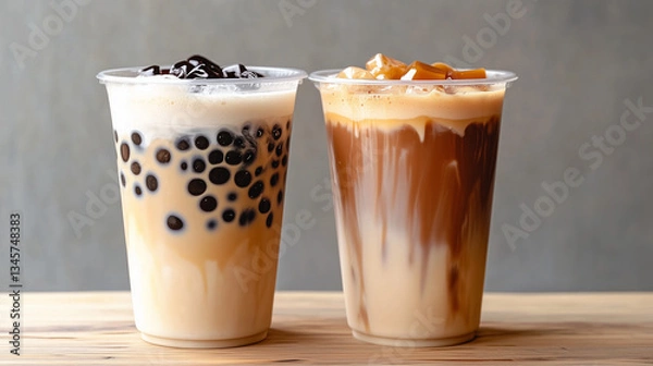 Obraz The signature sweetness of Taiwan milk tea was perfectly complemented by the soft, chewy bubbles, making each sip a delightful sensory experience.