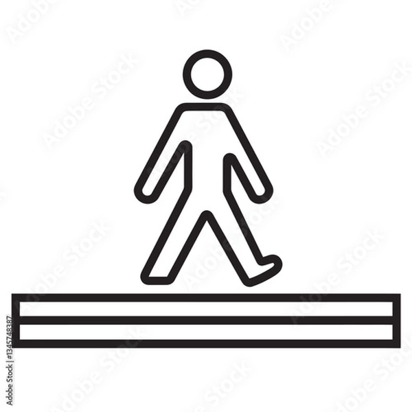 Obraz Pedestrian walking on a crosswalk