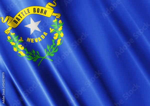 Fototapeta Nevada waving flag close