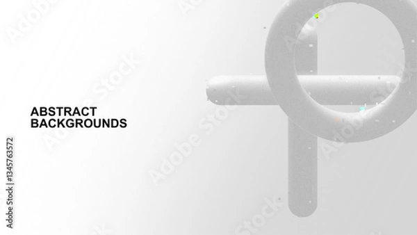 Fototapeta Simple modern white grey abstract background