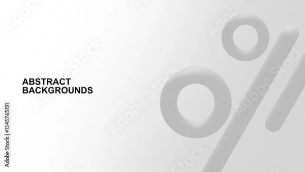 Fototapeta Simple modern white grey abstract background