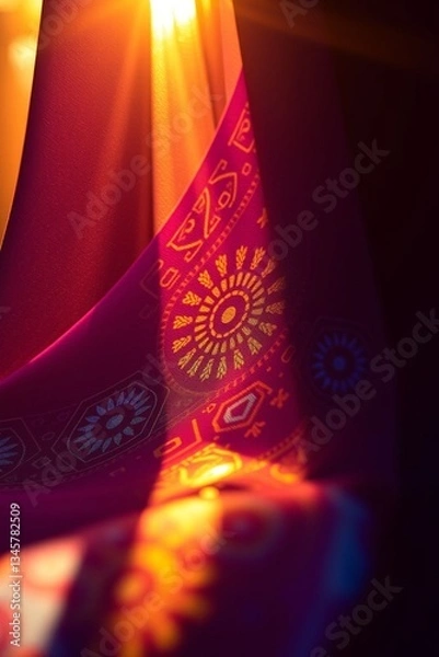 Obraz Colorful light through fabric patterns