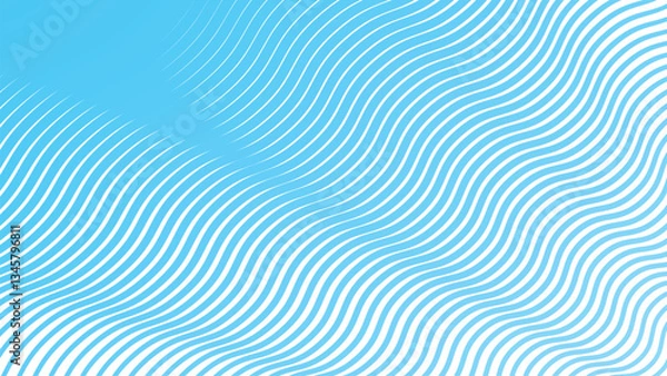 Obraz Blue wave line pattern abstract background for backdrop or fabric style