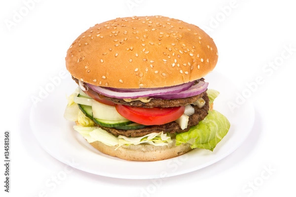 Fototapeta Hamburger close up