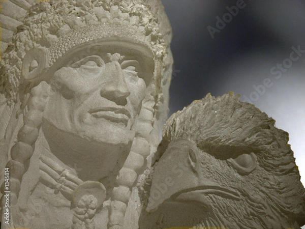 Obraz american native and eagle