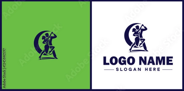 Obraz Tango Dance Studio icon Tango academy Tango school Tango center flat logo sign symbol editable vector