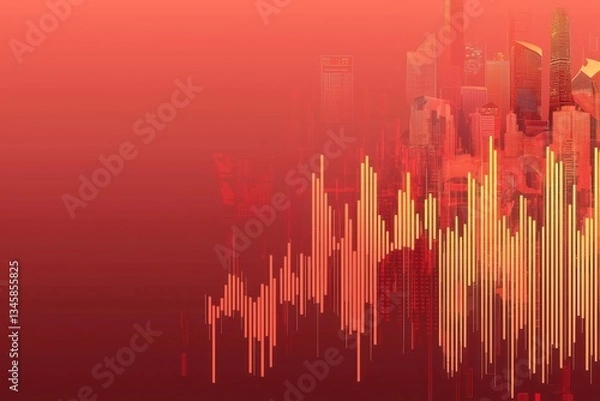 Fototapeta Trading background designed as an abstract web banner, ideal for financial platforms and investment websites.