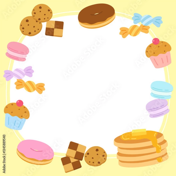 Obraz yellow dessert party frame 1