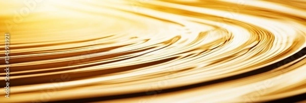 Fototapeta Golden Abstract Patterns In Tranquil Fluid Surface