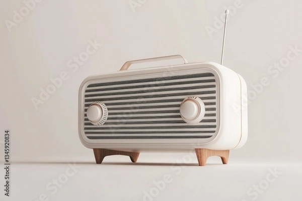 Fototapeta Pixel Perfect Image of 3D Rendering Radio Icon Premium Psd