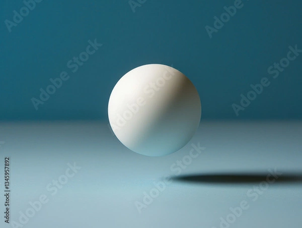 Fototapeta Table tennis ball in mid-air captured in high-speed motion with sharp focus
