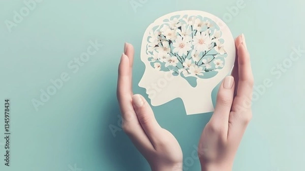 Fototapeta Nurture Your Mind A Minimalist Conceptual Image