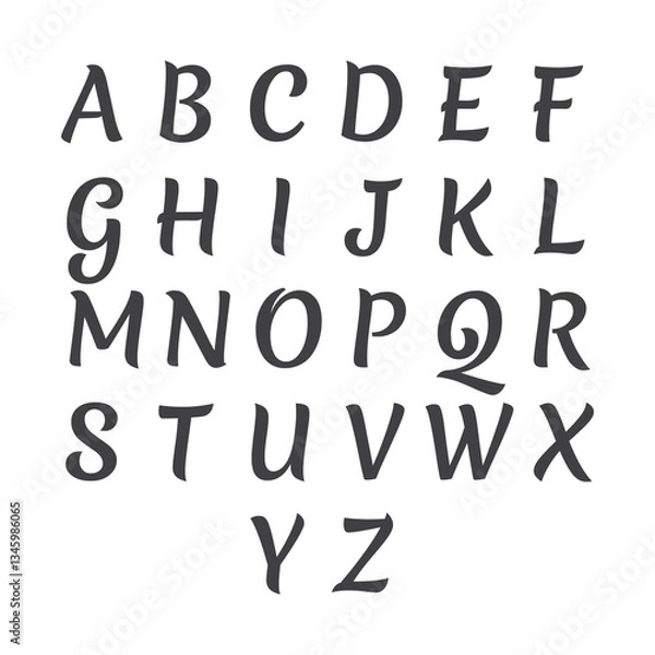 Fototapeta Set logo vector all alphabet letters full pack graphic design template vector illustration.