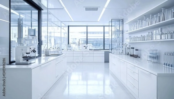 Fototapeta Modern, bright lab interior (1)