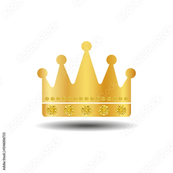 Fototapeta The crown is a symbol of monarchical power on a white background