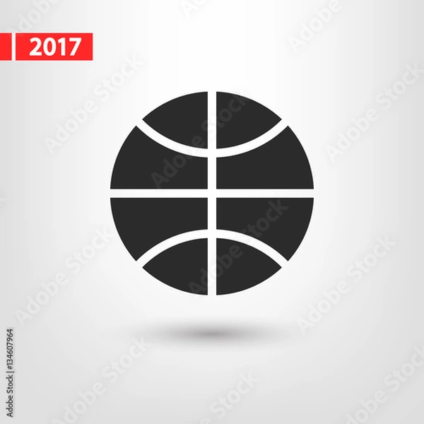 Fototapeta Basketball  icon, vector illustration. Flat design style
