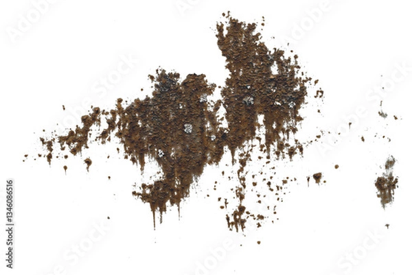 Fototapeta Metal rust isolated transparent background png