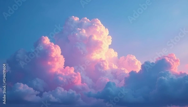 Fototapeta Vibrant iridescent clouds paint the overcast sky with ethereal rainbow hues , iridescent clouds, iridescence, clouds