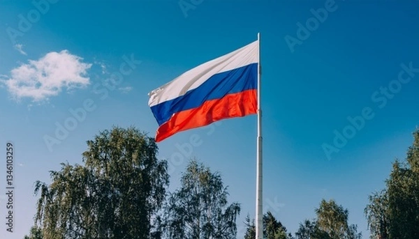 Fototapeta オランダ国旗の旗