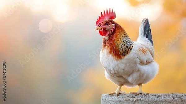 Obraz Rooster in autumnal setting