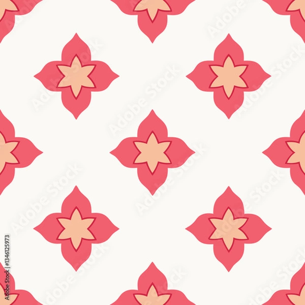 Fototapeta Shameless Flower Pattern Design Vector Illustration
