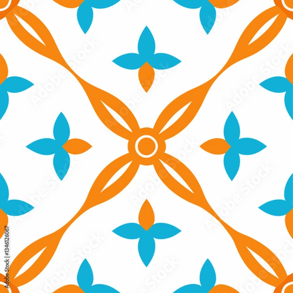Fototapeta Shameless Flower Pattern Design Vector Illustration