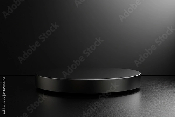 Fototapeta black podium background 