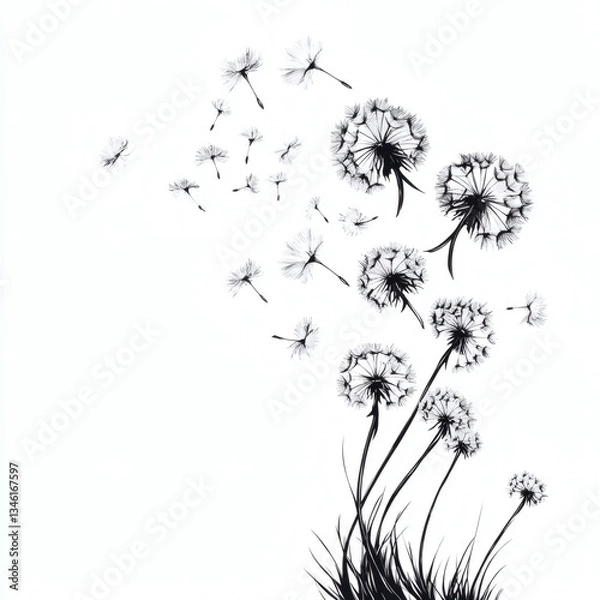 Obraz The flowers are scattered throughout the field