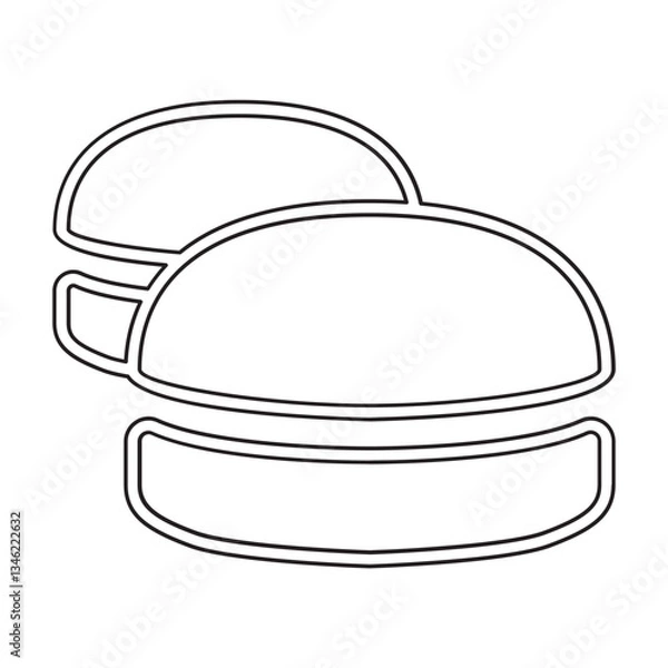 Obraz Macaron icon in line style