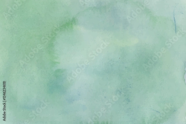 Fototapeta Abstract green watercolor texture background, green textured vector banner. watercolor splash, vector grunge for print and t-shirt design.