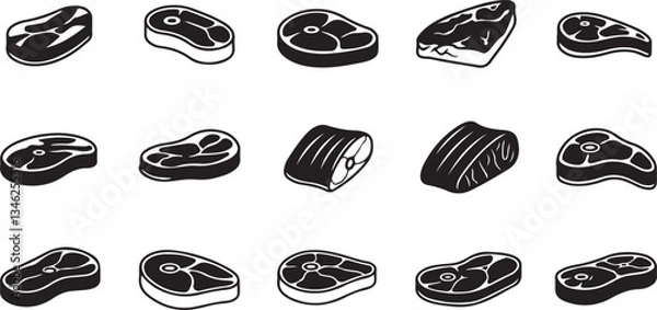 Fototapeta meat icon or logo isolated sign symbol vector illustration - Collection of high quality black style vector icons
