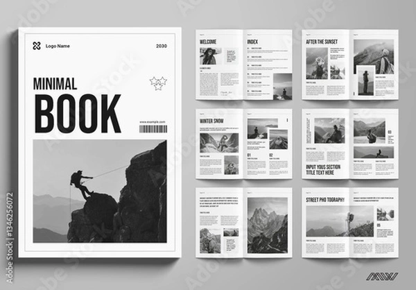 Fototapeta Minimal Book Layout Template