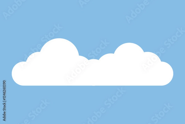 Obraz Simple fluffy cloud illustration.