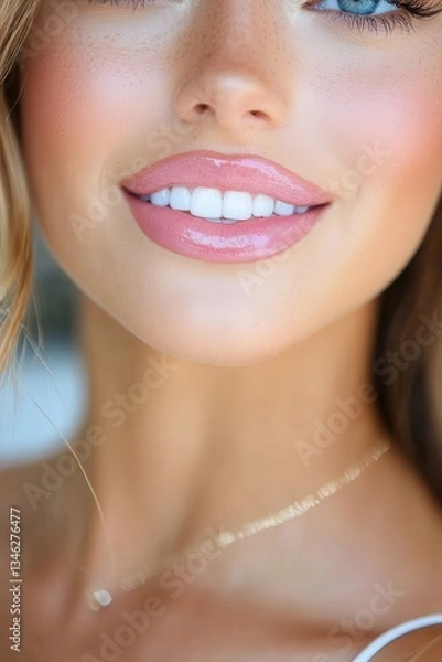 Obraz Close-up beautiful smile banner