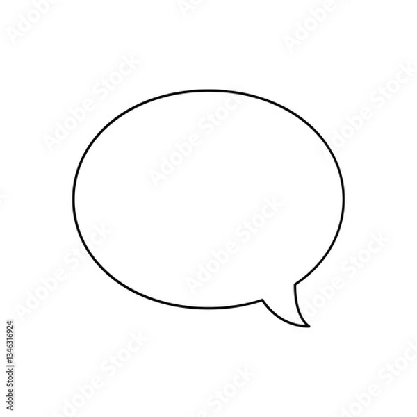 Fototapeta Speech bubble icon in line style