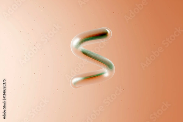 Obraz Blurry Futuristic 3D Shape with Textured Surface and Abstract Motion